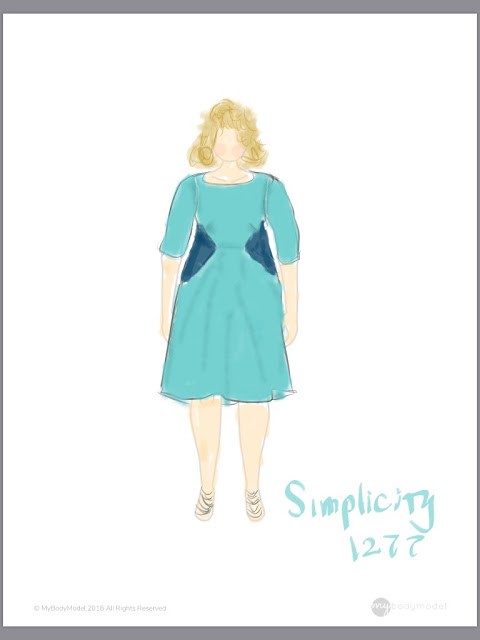 Diane Simplicity 1277 outfit sketch MyBodyModel