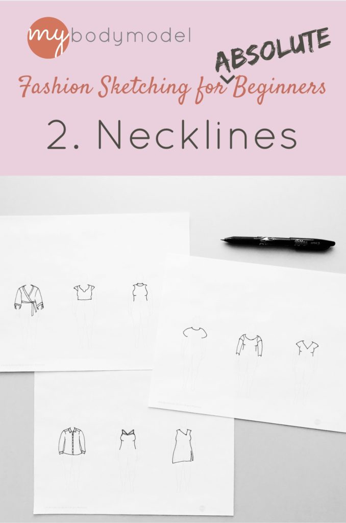 MyBodyModel Fashion Sketching for Absolute Beginners Part 2 - Drawing Necklines