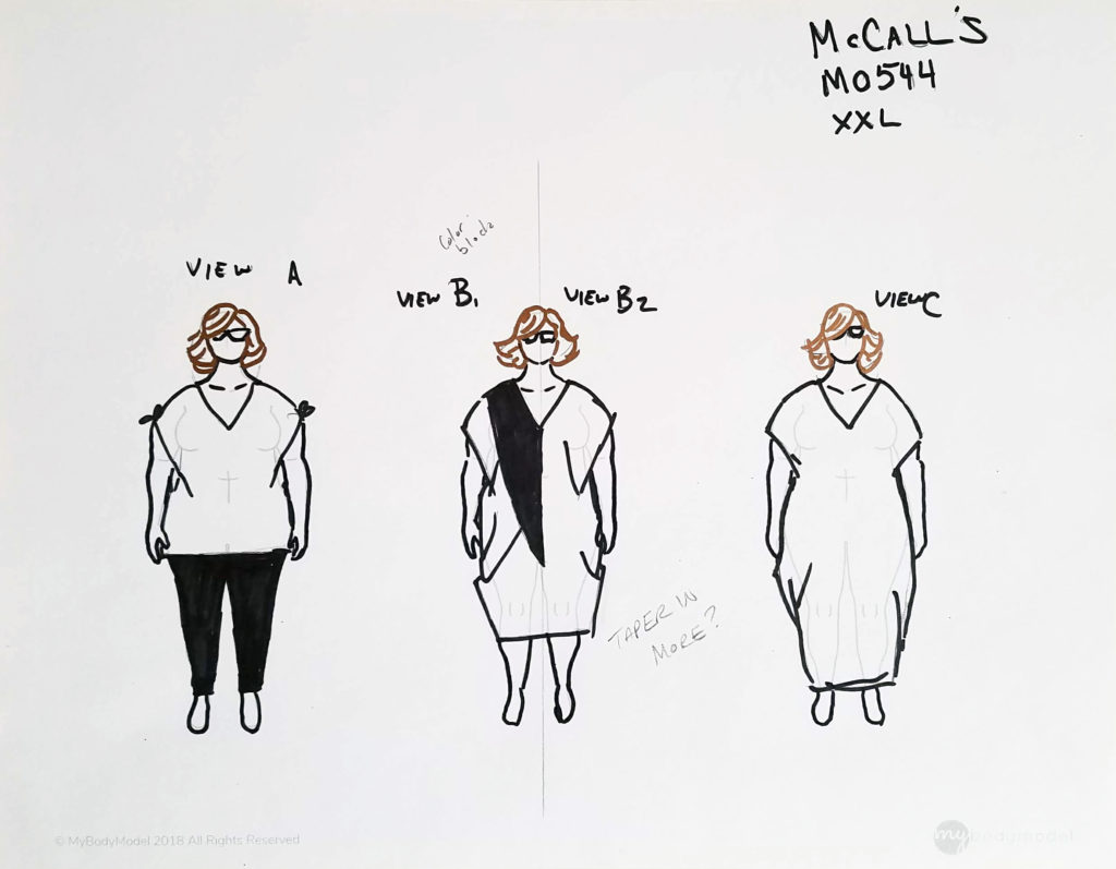 MyBodyModel Sketch of McCall Sewing Pattern M7596 by Megan @SomedaySewing