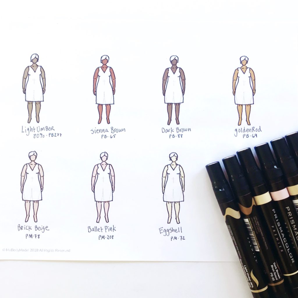 Coloring Your Croquis: Skin Tones, Part 1 - Markers Edition