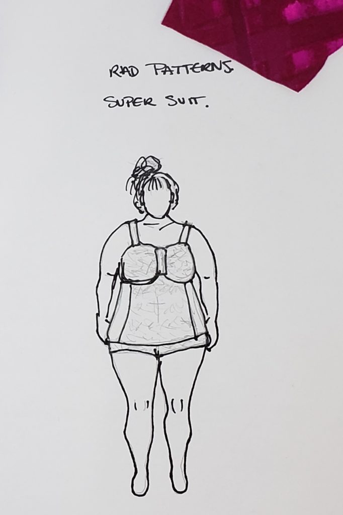 MyBodyModel Swimwear Sketch Rad Patterns Super Suit by Andie Wells