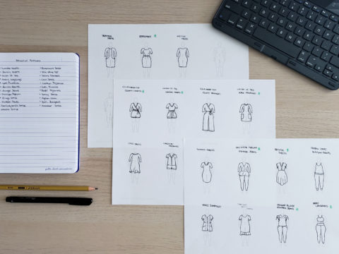 MyBodyModel Summer Capsule Wardrobe Sketches by Jaylyn Pace Handmade 3 - - simple outline sketches