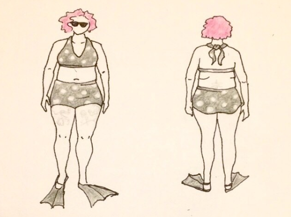 MyBodyModel Swimsuit Sketch by Julie