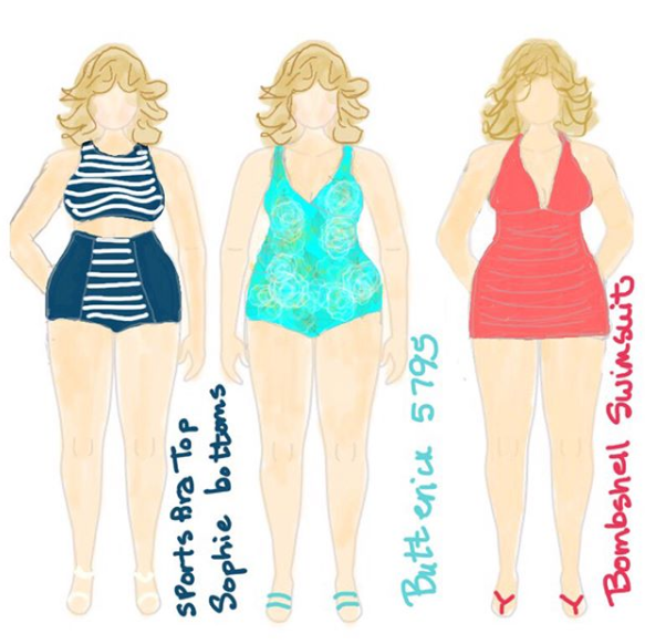 MyBodyModel Swimsuit Sketches by DIane