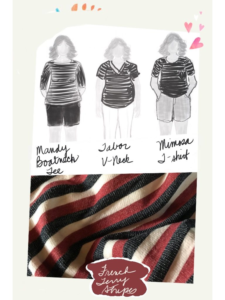 MyBodyModel Sketch to Finished Garment by Diane Stanley Striped Tee Patterns