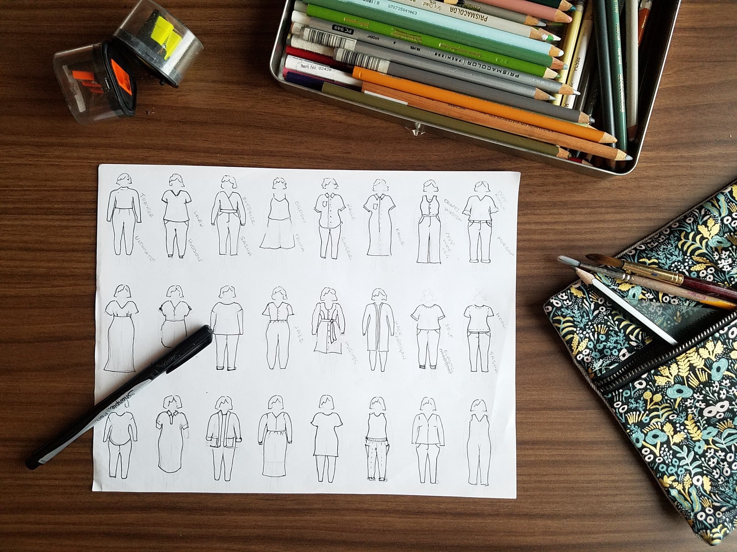 Kari MyBodyModel Sketchbook Chronicles Fall Sewing Plans 2
