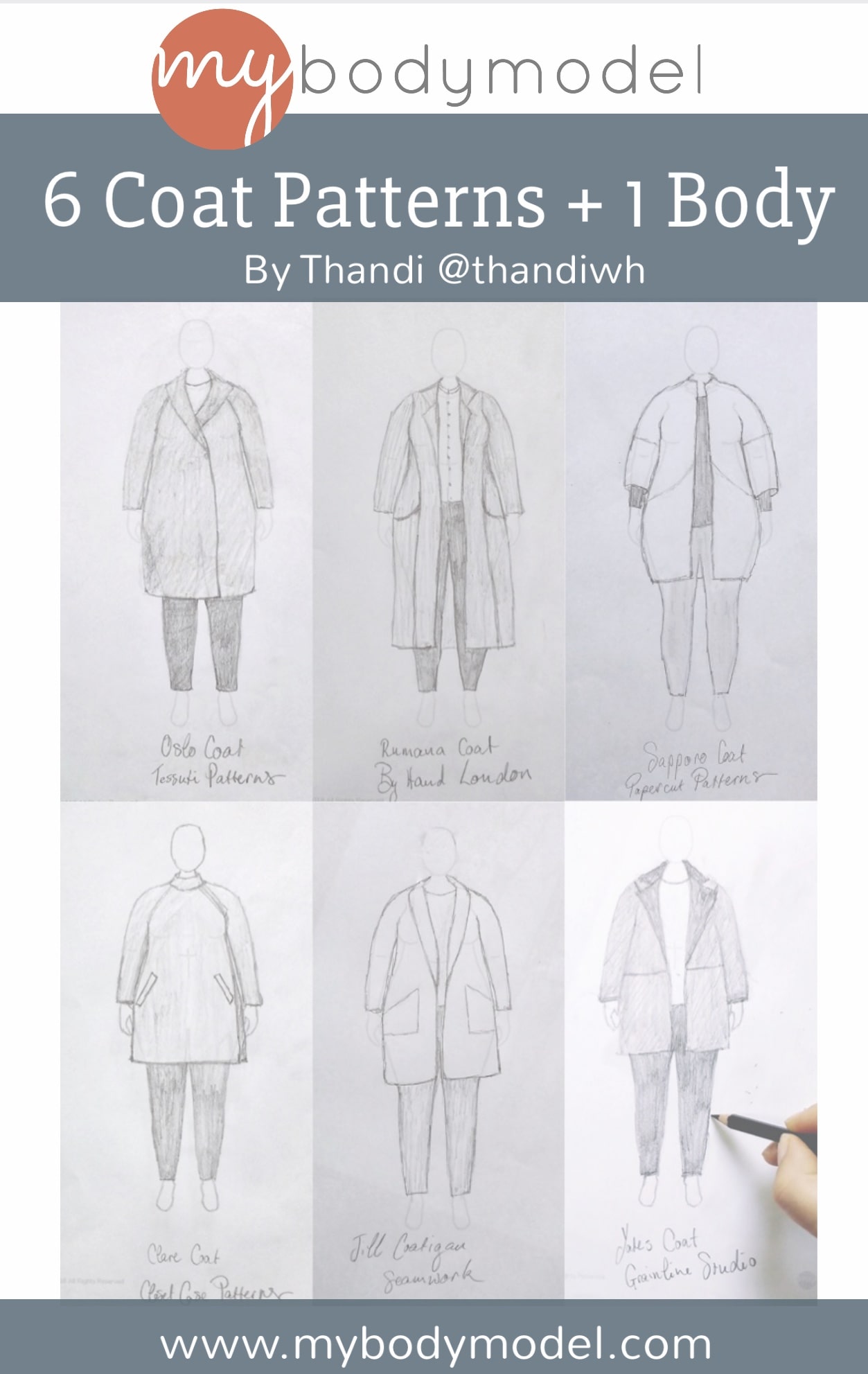 6 Coat Patterns 1 Body by Thandi