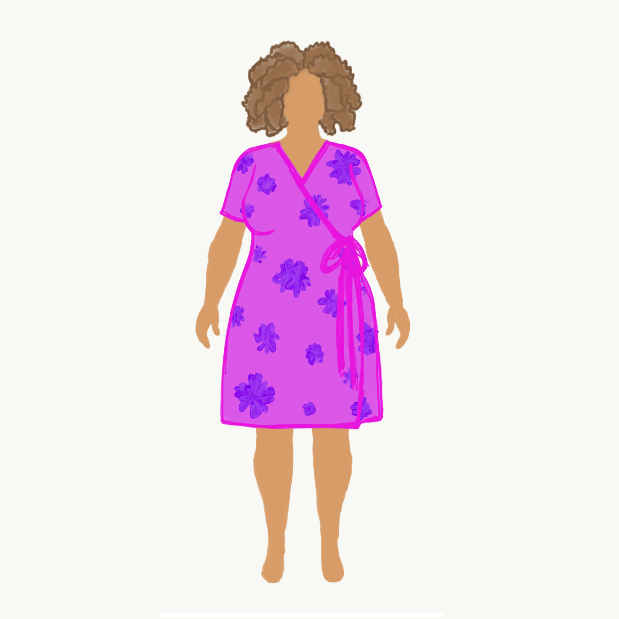 MyBodyModel Sketch by Sierra Burrell - Floral Sundress