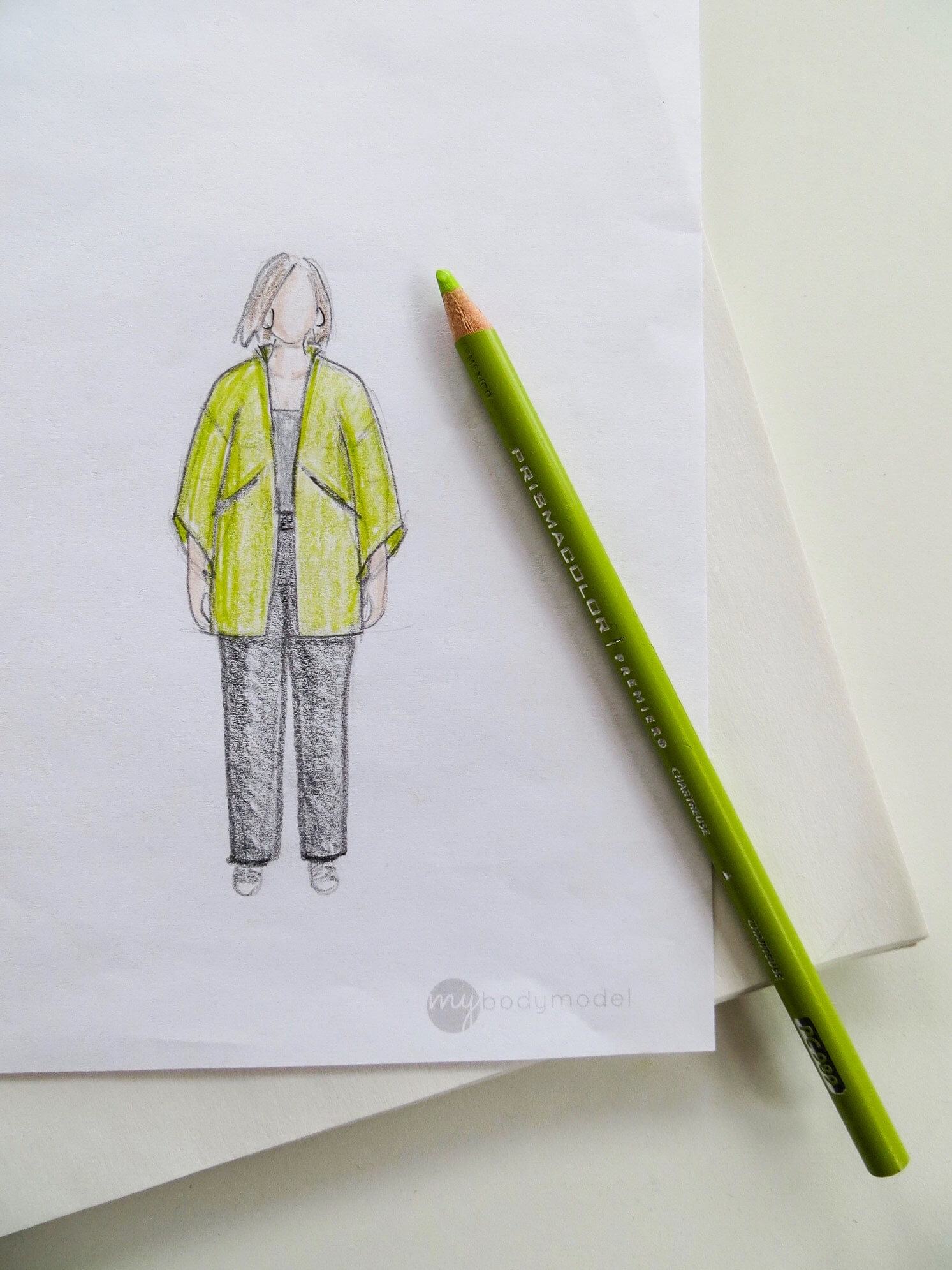 MyBodyModel Croquis Sewing Sketch Sapporo Coat by Jess