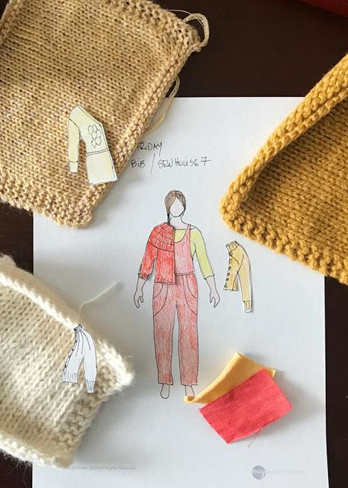 MyBodyModel Fashion Sewing and Knitting Sketch Burnside Bibs by Fides portrait