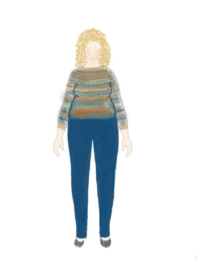 MyBodyModel sketch of shifty sweater by Diane