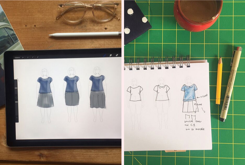 Paper vs. Digital Fashion Drawing My Creative Process, by Mireille