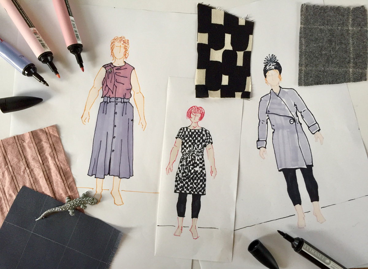 MyBodyModel fashion croquis sketch by Tina grey collection