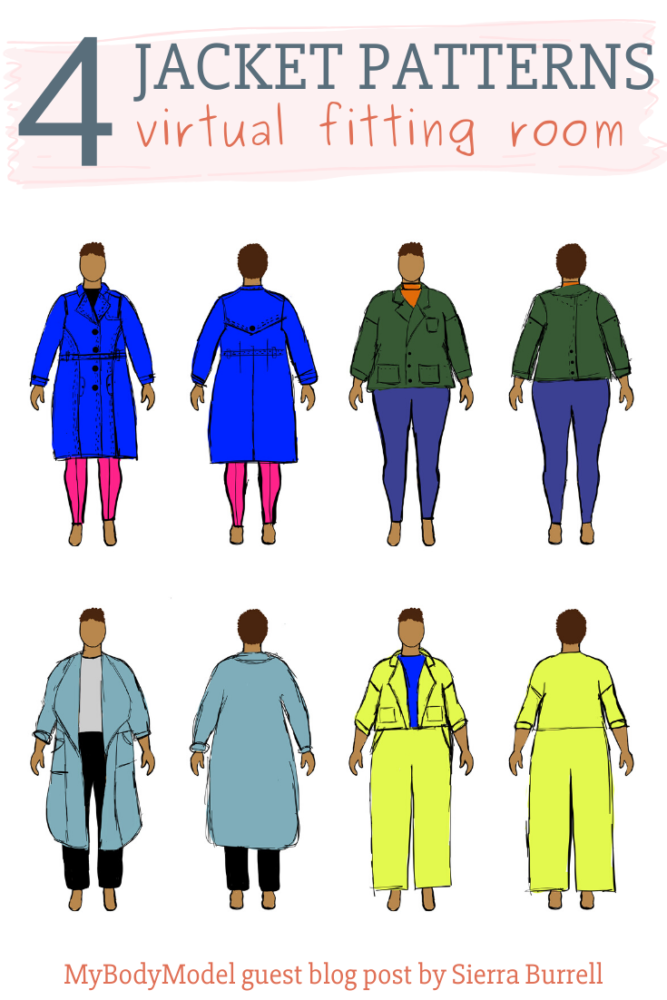4 Jacket Patterns Virtual Fitting Room Trying on patterns & fabrics with MyBodyModel by Sierra