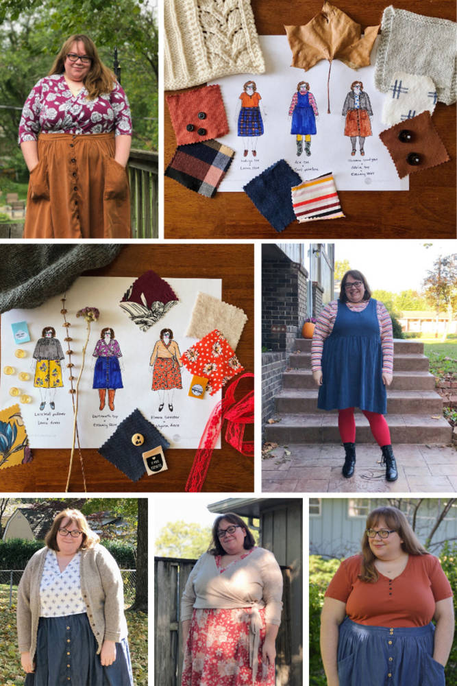 Are you ready for some cozy fall wardrobe ideas and inspiration for your next sewing or knitting project? Whitney shares her completed fall capsule wardrobe, and how it compared to her initial fashion sketches on her body model croquis. 