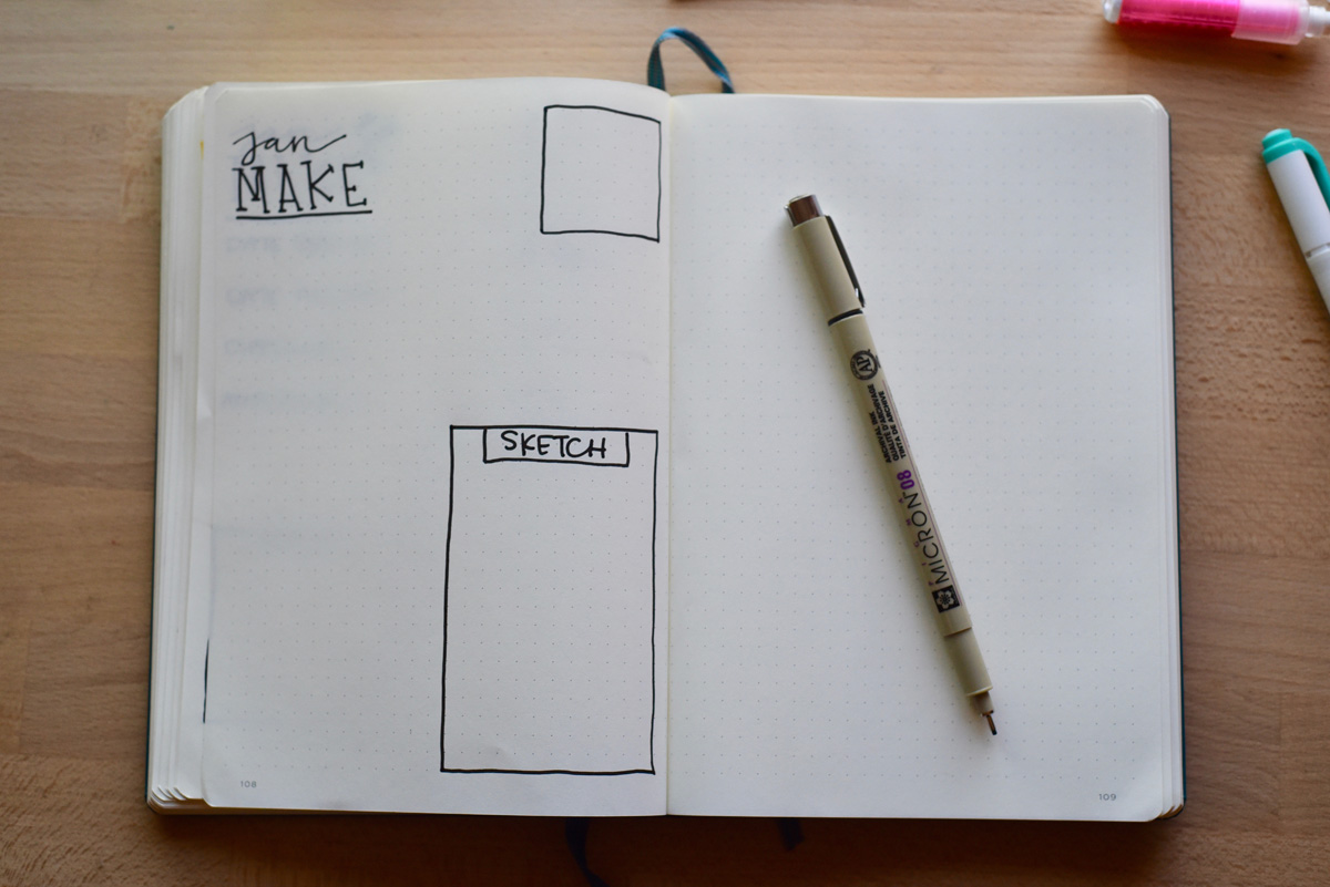 Organizing my Bullet Journal supplies, Blog