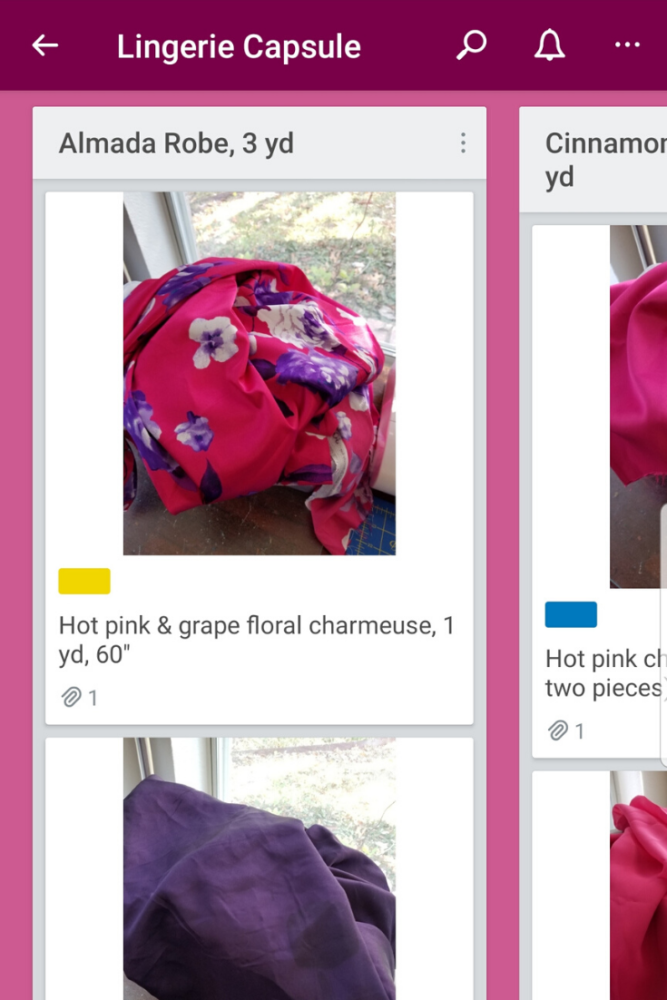 Organizing my fabric stash in Trello makes it feel like I can shop at my own online fabric store