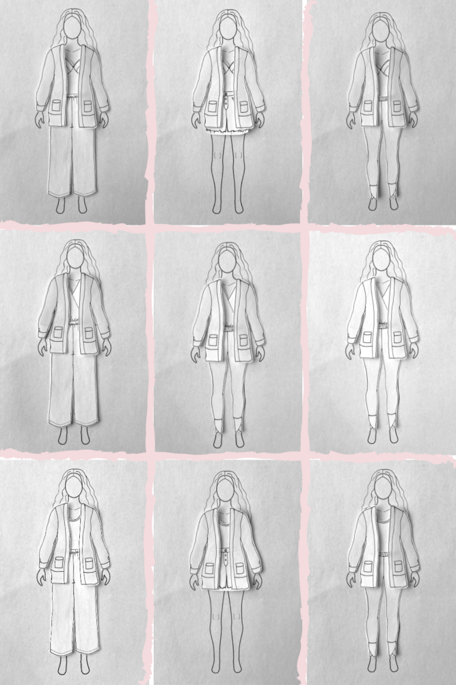 Fall capsule wardrobe outfit pairings with Blackwood Cardigan from Helen's Closet. I used MyBodyModel (custom fashion croquis) for my personalized paper doll.
