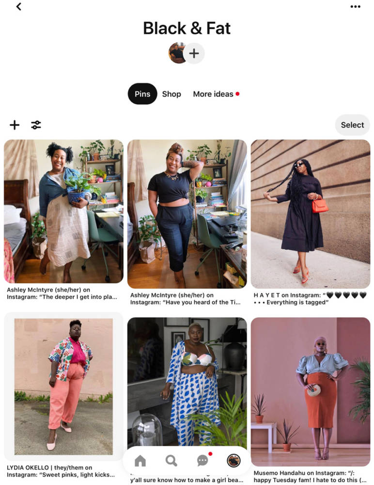 Style inspiration from my Pinterest board: Black & Fat