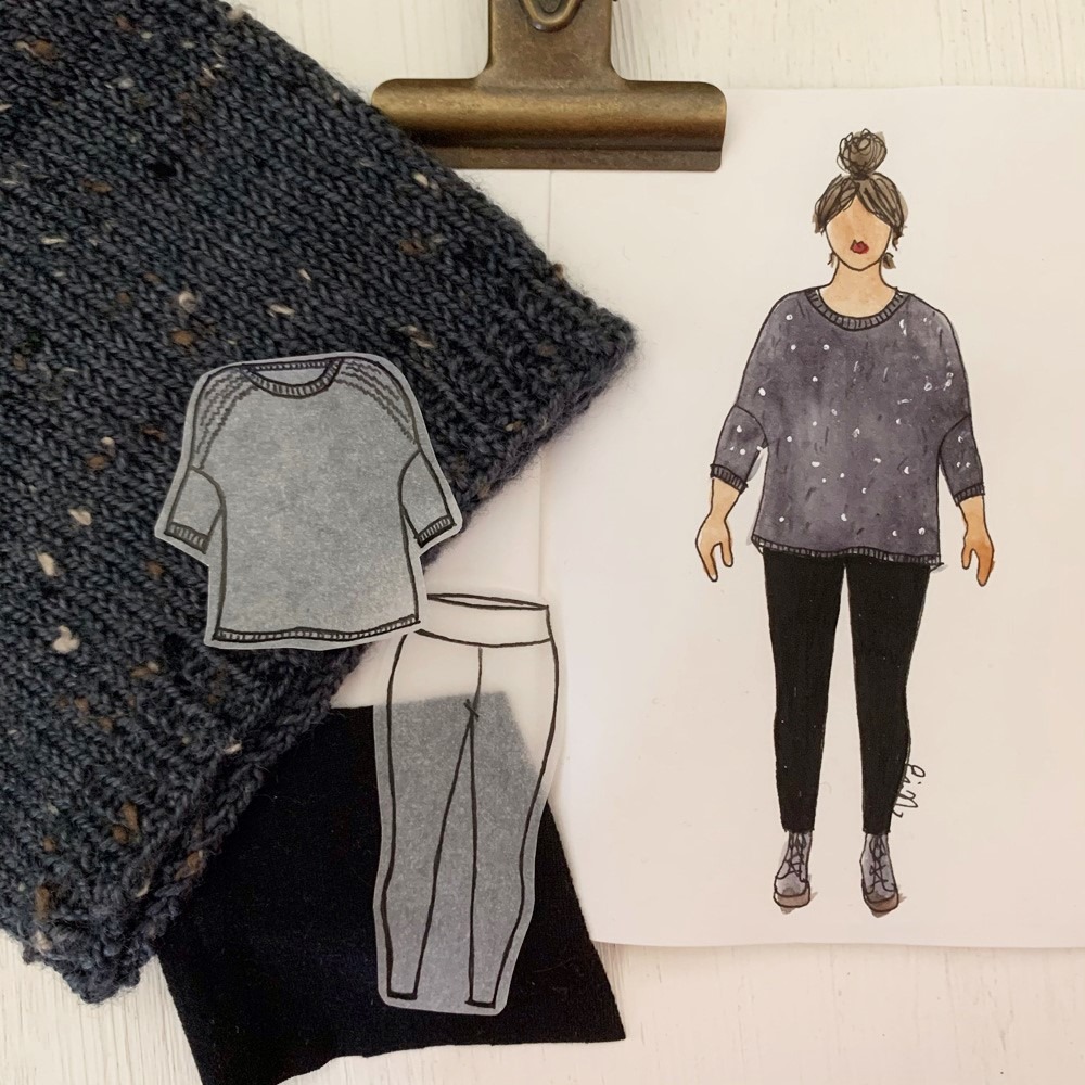 Mybodymodel 3x3 capsule Outfit 5_ Boxy sweater and Avery leggings