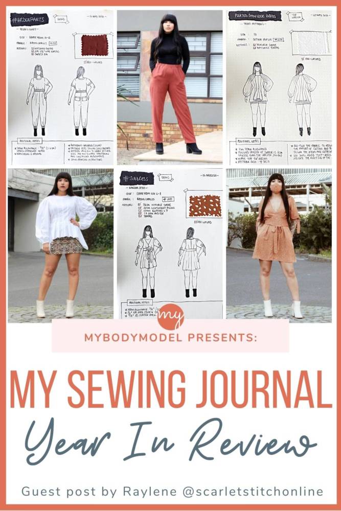 Bullet journal maven Raylene Harvey looks back through her 2020 sewing journal, and shares her favorite DIY fashion makes of the year. Click to see more than 20 indie sewing patterns all the way from bujo sketch to finished outfit! 