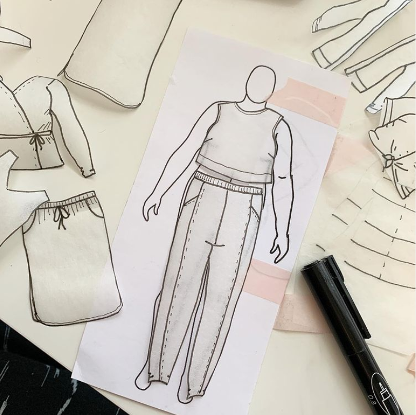 MyBodyModel Paper Dolls for Grownups sketches by @stuff.leah.sews