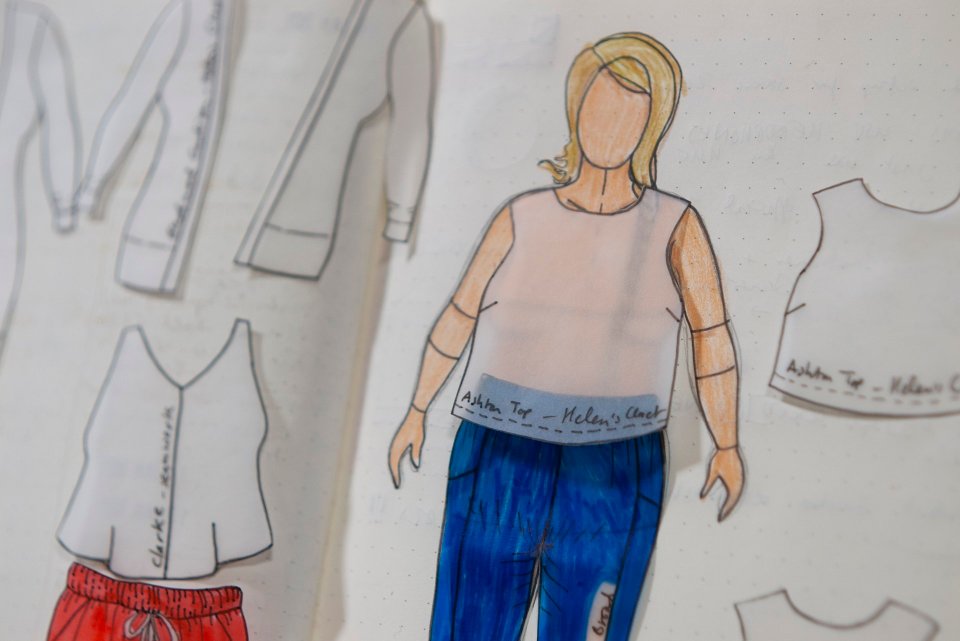 MyBodyModel Paper Dolls for Grownups sketches by @knitsonik