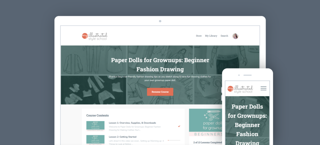 Learn Beginner Fashion Drawing with Paper Dolls for Grownups now online