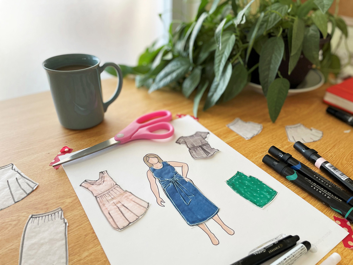 Online Fashion Drawing Courses with MyBodyModel's Illustrated Style School: body positive and beginner friendly courses in fashion illustration, design and personal style.