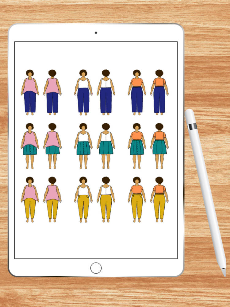 MyBodyModel 3x3 spring capsule wardrobe by Sierra Burrell on iPad 