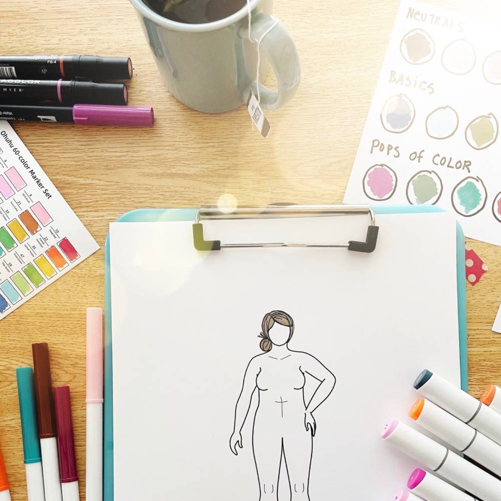 Let's have fun with different techniques & effects in our new "Coloring & Prints" online fashion illustration course!