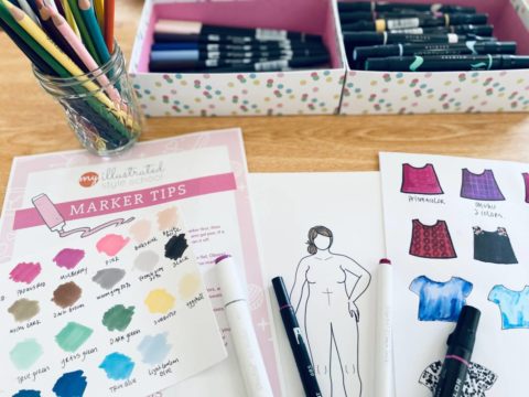 Coloring & Prints Fashion Illustration for Beginners with MyBodyModel